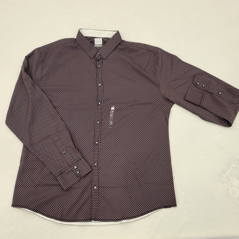Men's Black and White Patterned Shirt